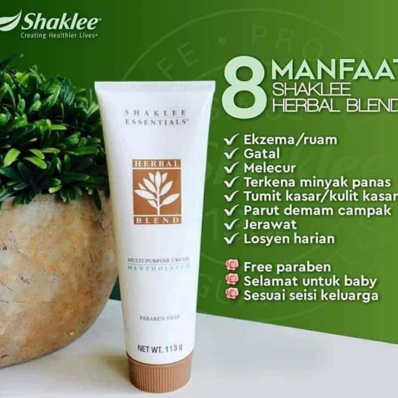 KRIM HERBAL BLEND SHAKLEE (krim serbaguna untuk masalah kulit, ruam