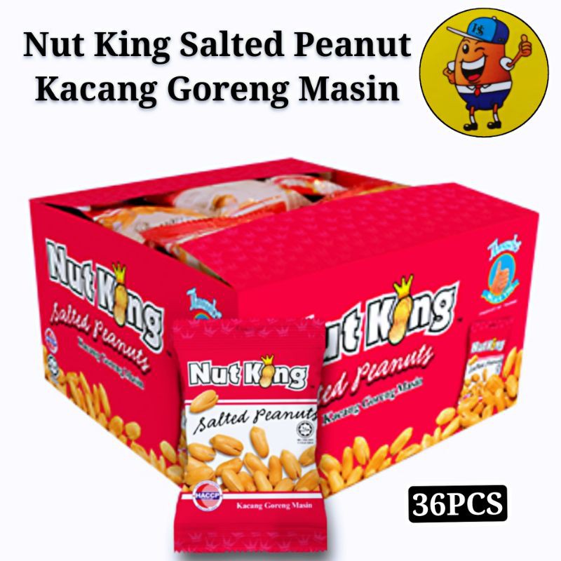 NGAN YIN NUT KING SALTED PEANUT KACANG KARI BEAN GORENG MASIN 花生 36 PCS ...