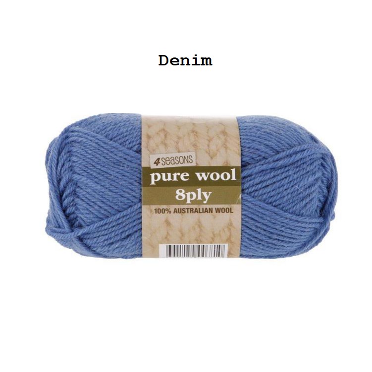 4 Seasons Pure Wool 8 Ply Yarn, 50g 