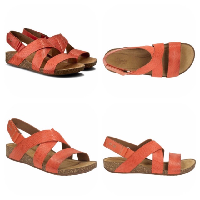 clarks leather sandals