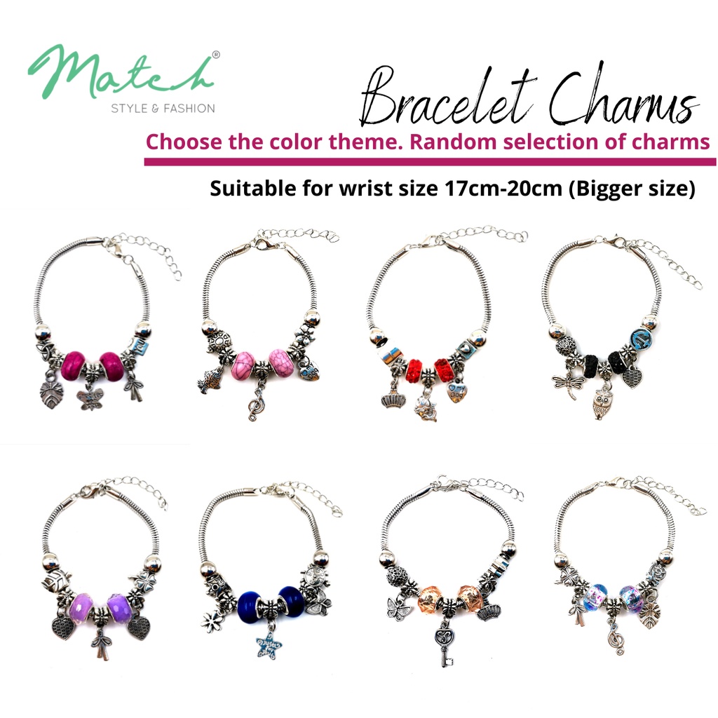 Bracelet Korea Fashion Designed Beautiful and Sweet Cute Charms Beaded Gelang Cantik (For big wrist size)