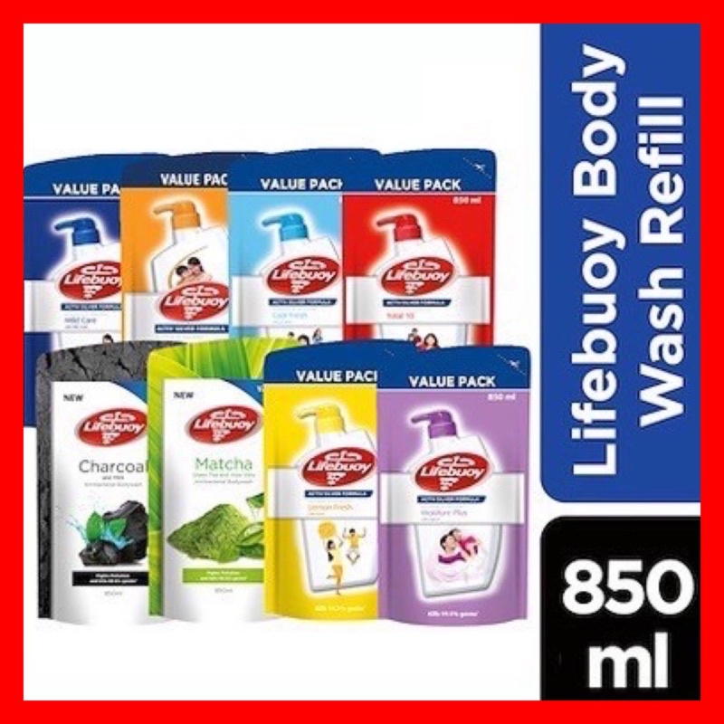 Lifebuoy Shower Gel Refill 850ml Shopee Malaysia