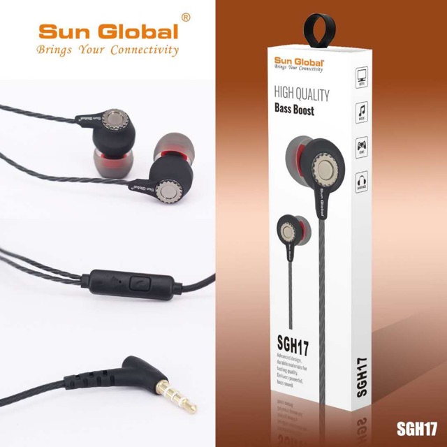 Earphone Bass Boost Sgh17 Sun Global Shopee Malaysia