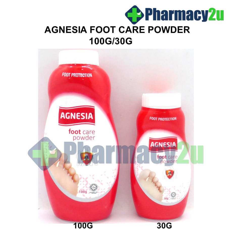 AGNESIA FOOT CARE POWDER 100G/30G REDUCE SWEAT AND FOOT ODOR *EXP10/25* Shopee Malaysia