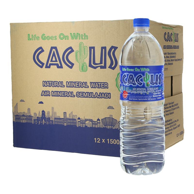 [TKM] (1500ml x12 Bottles) Cactus Natural Mineral Water | Shopee Malaysia