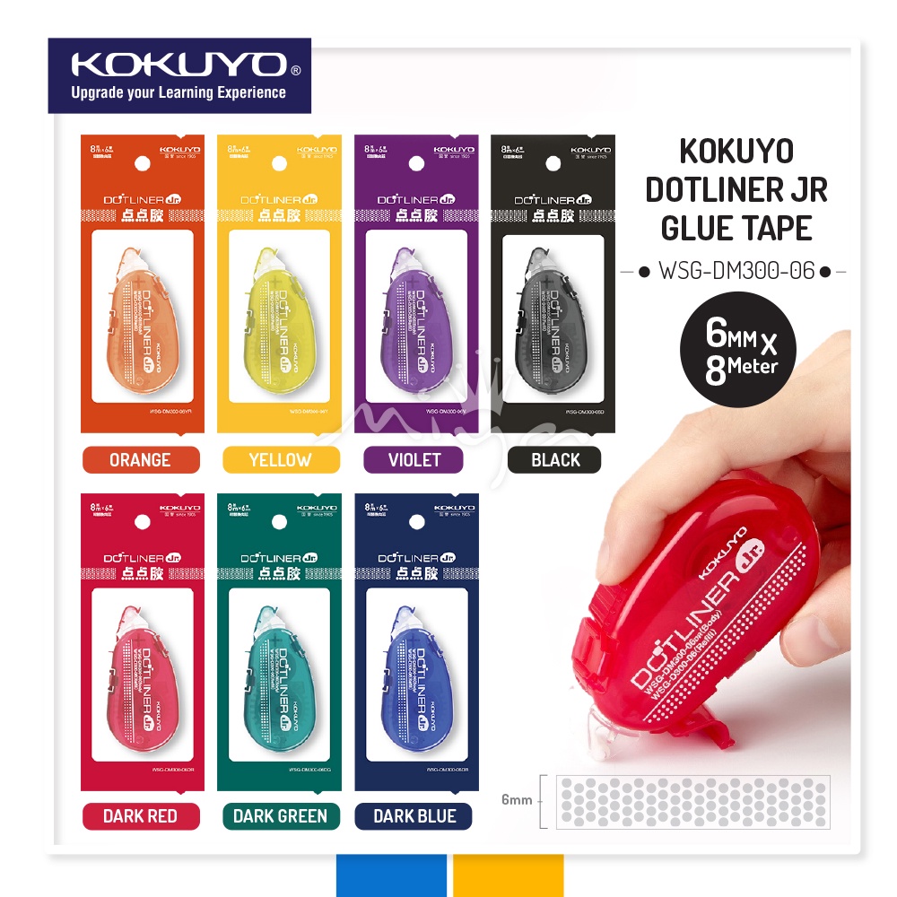 KOKUYO DOTLINER JR. mini Glue Tape Roller Double Sided Tape / Adhesive