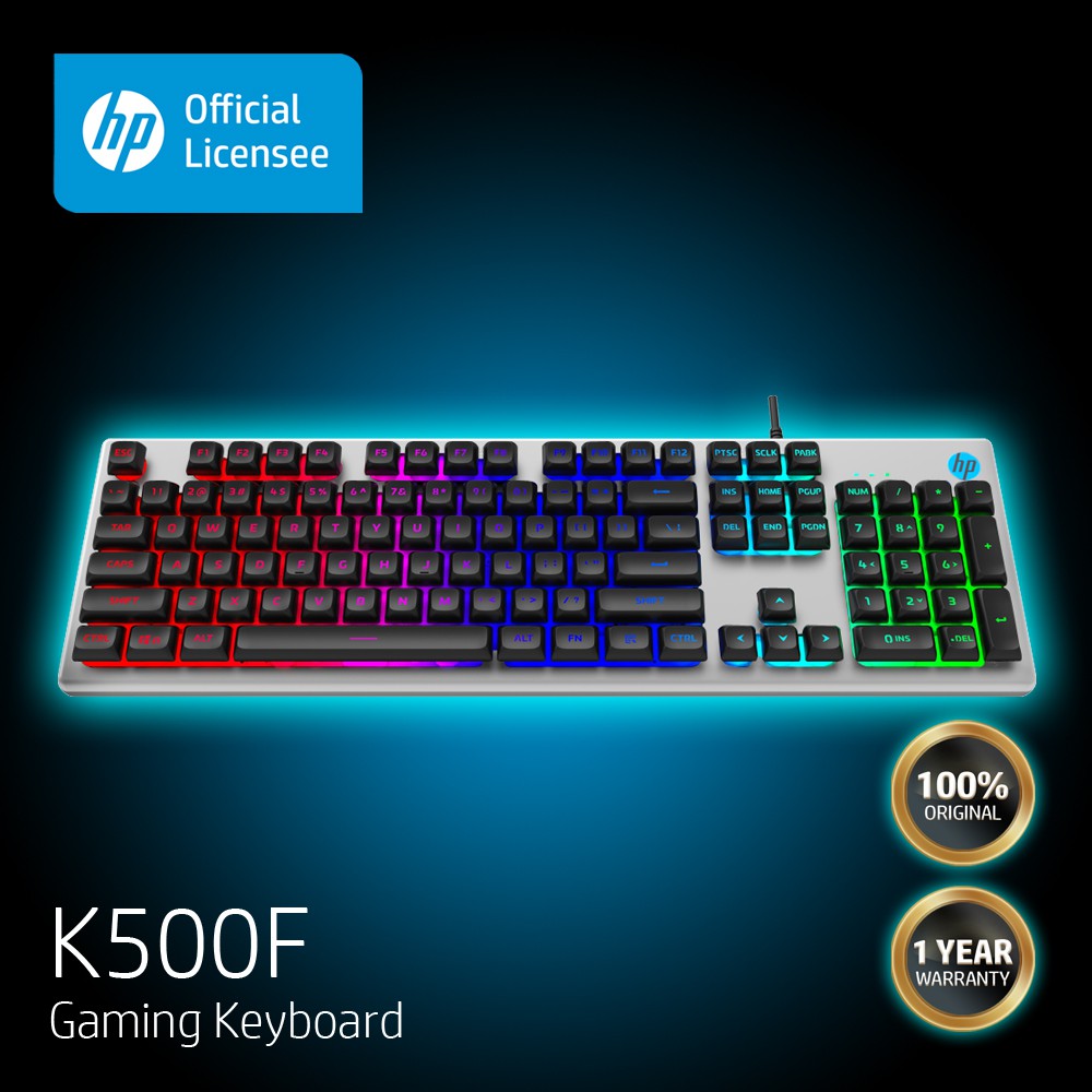 HP K500F Gaming Keyboard with LED back lit Shortcut function keys