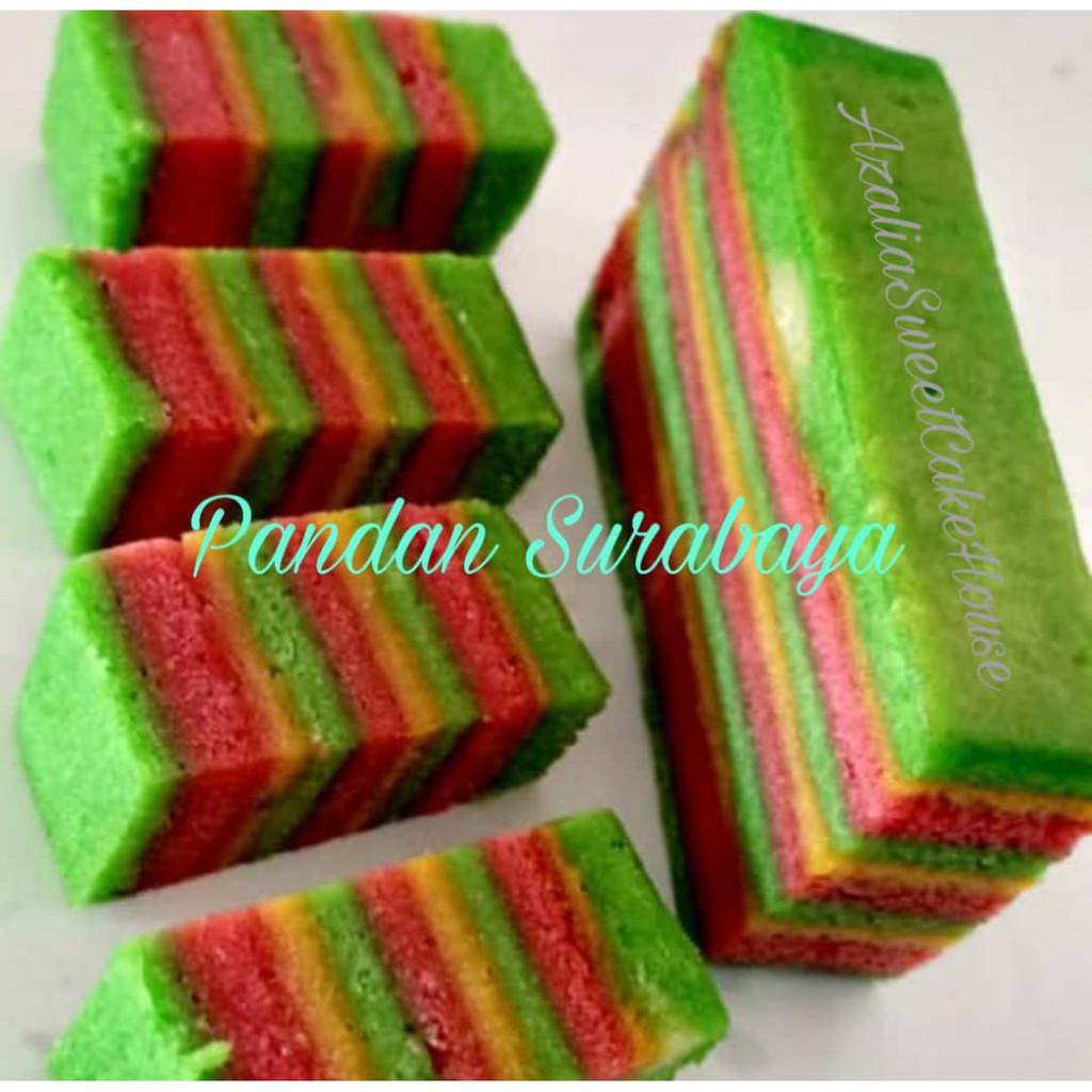 Kek Lapis Sarawak(Pandan Surabaya)