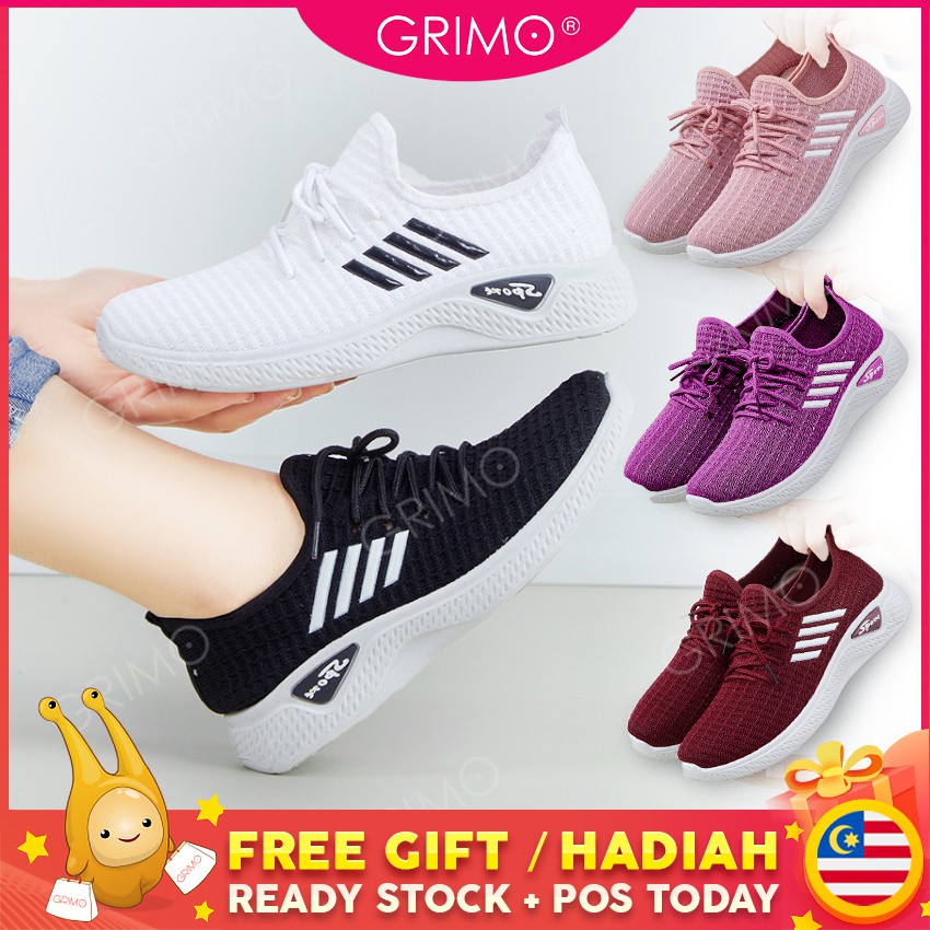 READY STOCK?GRIMO Tagline Sneaker Women's Unisex Men's Sport's Kasut Outdoor Shoe Lelaki Wanita Sneakers Travel ks10185