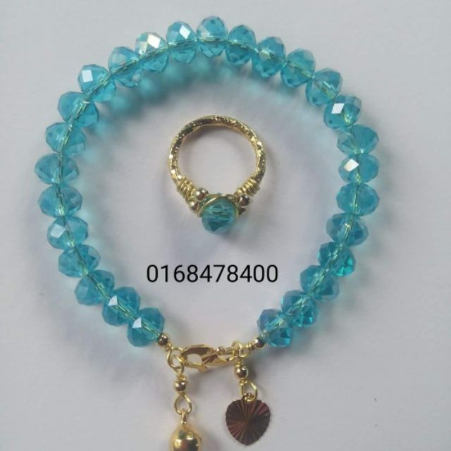  GELANG  TANGAN SET CINCIN KRISTAL  ORI IKAT  SUASA Shopee 