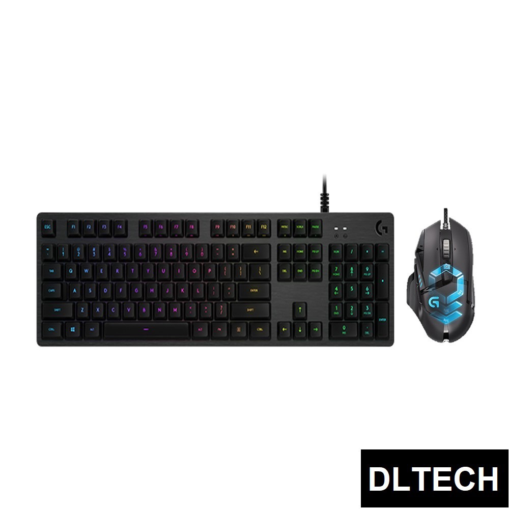 Logitech G512 RGB Mechanical Keyboard (GX Blue) + Logitech G502 Hero ...