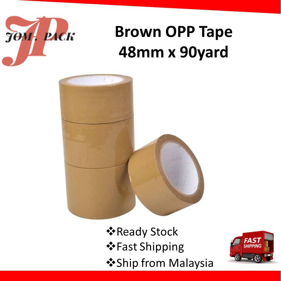 Brown OPP Tape 48mm X 90Yard (80 METER) | Shopee Malaysia