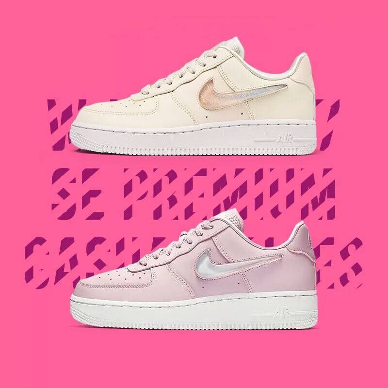 nike air force 1 jelly swoosh pink
