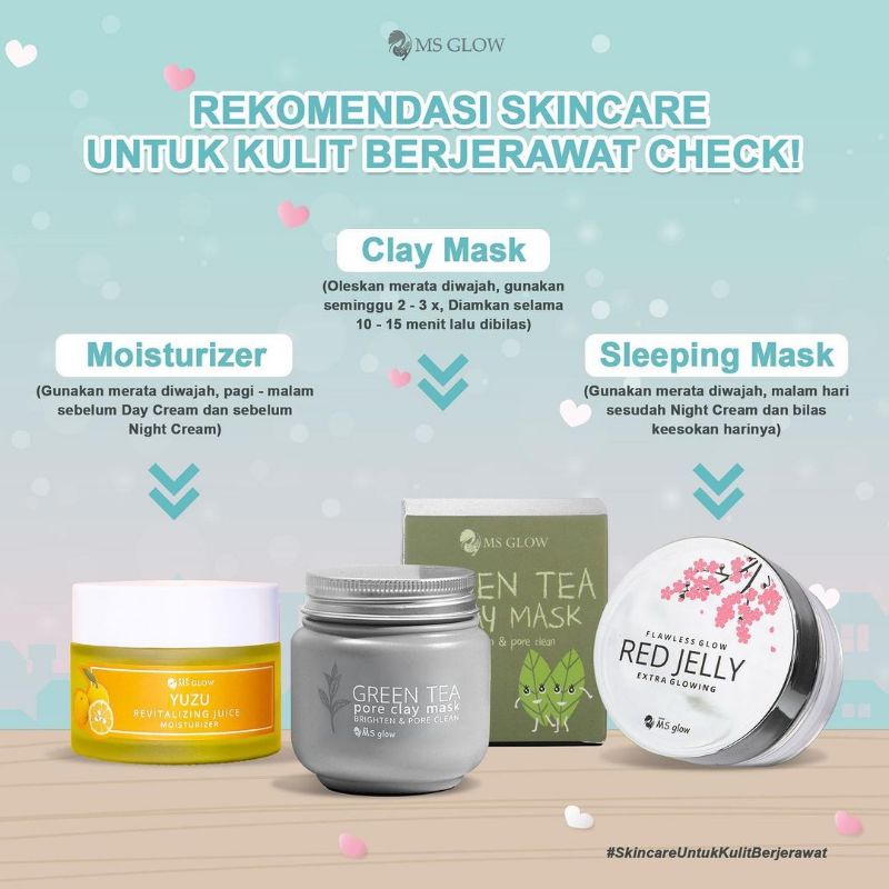 Ms. Glow Clay Mask Ms. Glow Green tea claymask Shopee Malaysia