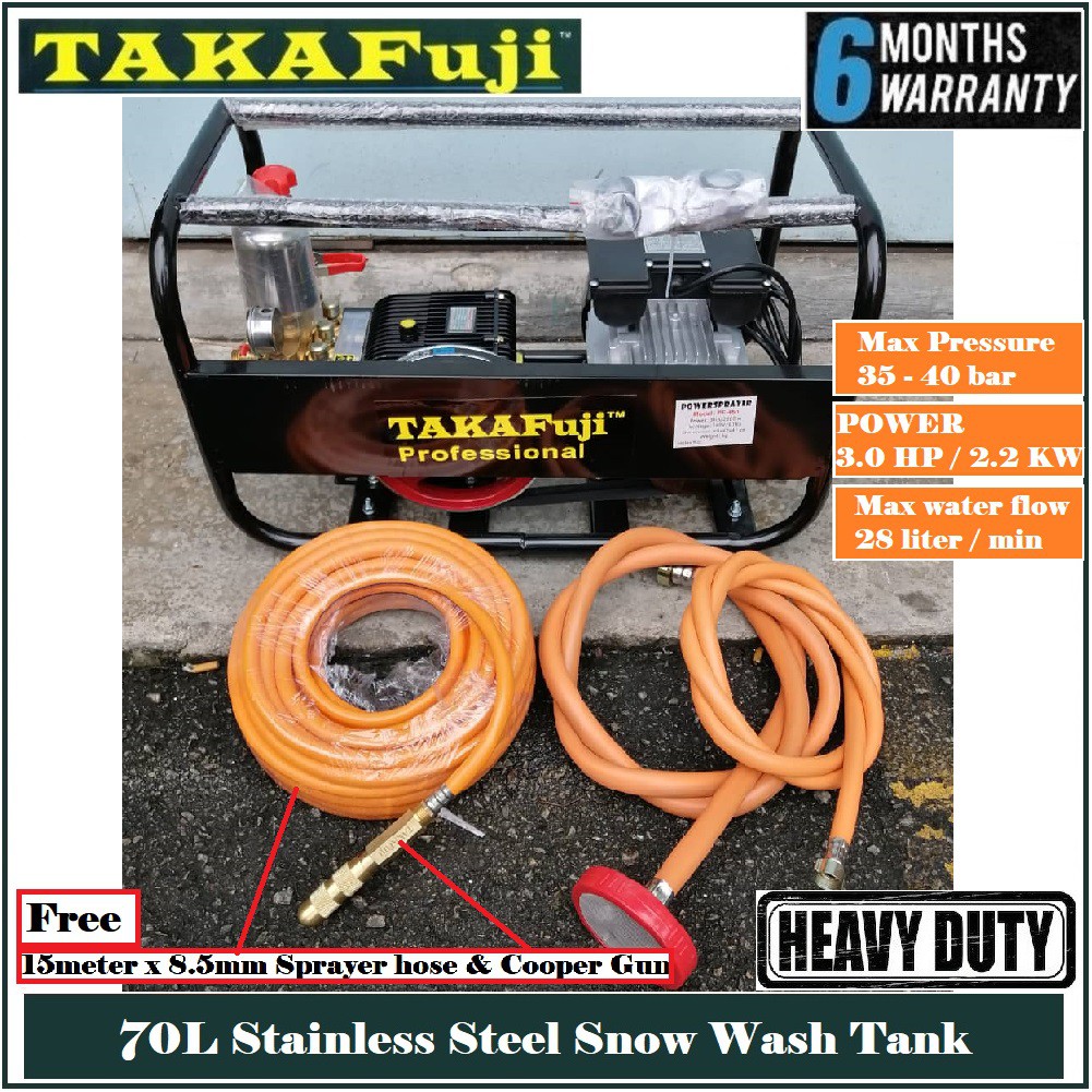 Takafuji Plunger Pump Pf 450 C W 3hp Motor Free 15meter Sprayer Hose Cooper Nozzle 6 Months Local Warranty Shopee Malaysia