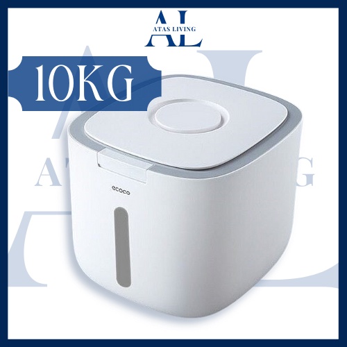 🔷ATAS🔷ECOCO Rice Storage Container Rice Box 5kg 10kg Insect Moisture Proof Sealed Bekas Beras Tempat Simpan Beras