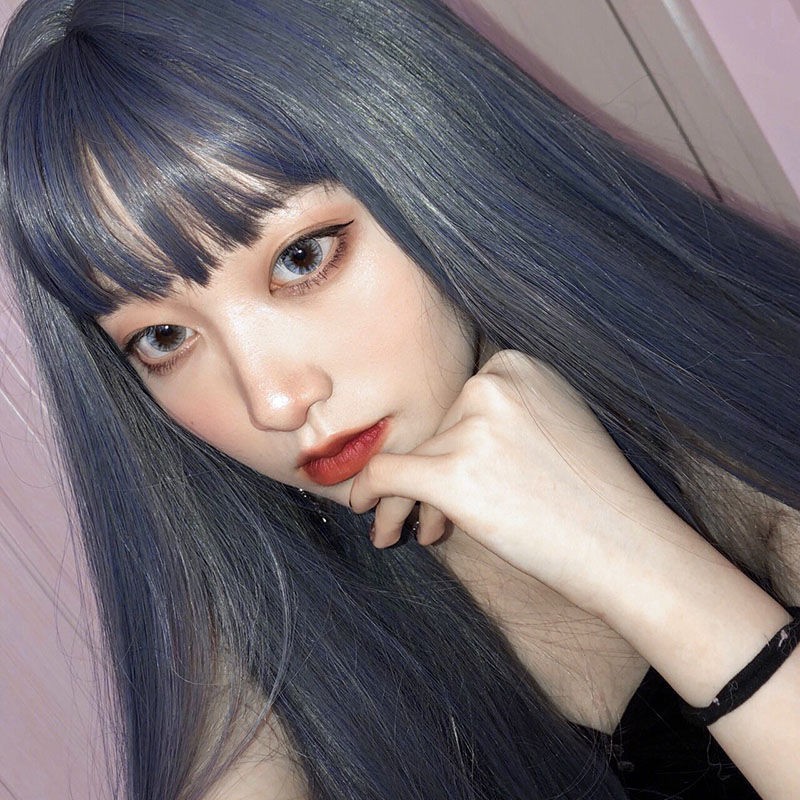 Ready Stock Net Red Uv Type Wig Men And Women A Knife Black Medium