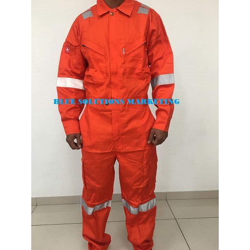 ORANGE (FRC) HEAVY DUTY FIRE RETARDANT COVERALL / FIRE RESISTANT