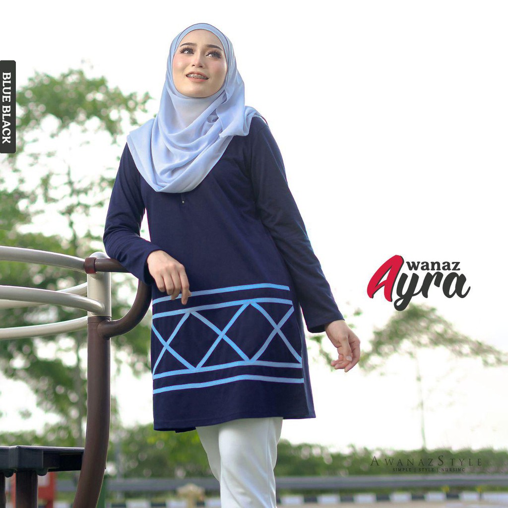 TSHIRT MUSLIMAH AYRA SERIES BAJU  MUSLIMAH COTTON  BLOUSE  