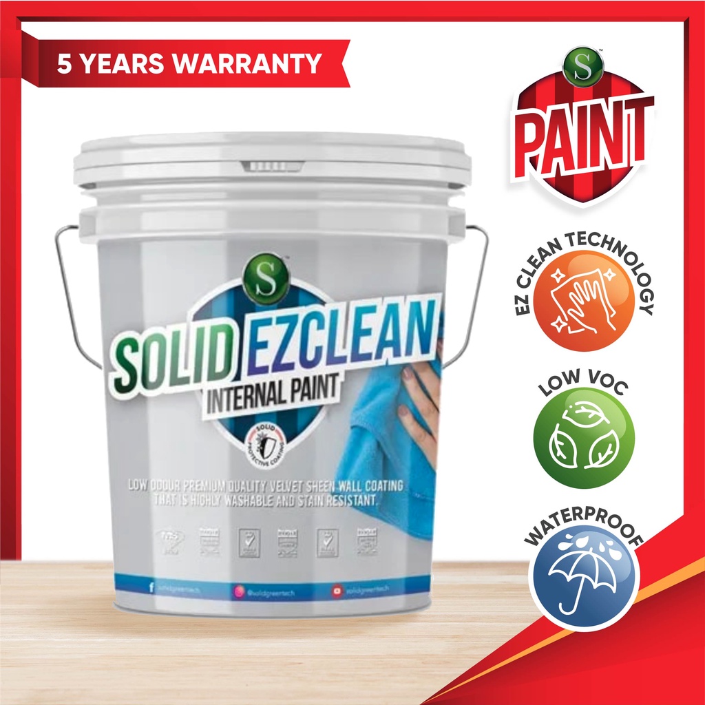 SOLID EZCLEAN Easy To Clean Acrylic Emulsion Paint TINT (1 Litre) Shopee Malaysia