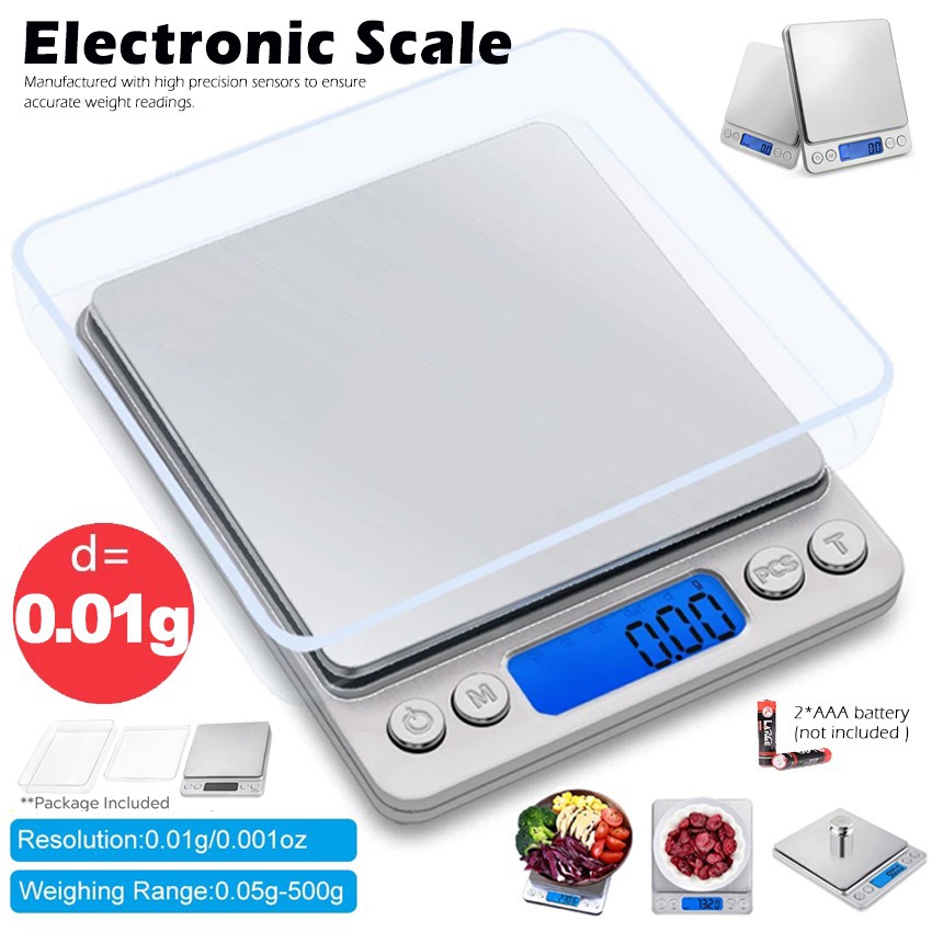 ELECTRONIC KITCHEN DIGITAL LCD FOOD SCALE WEIGHING SCALES COOKING WEIGHT 500G 