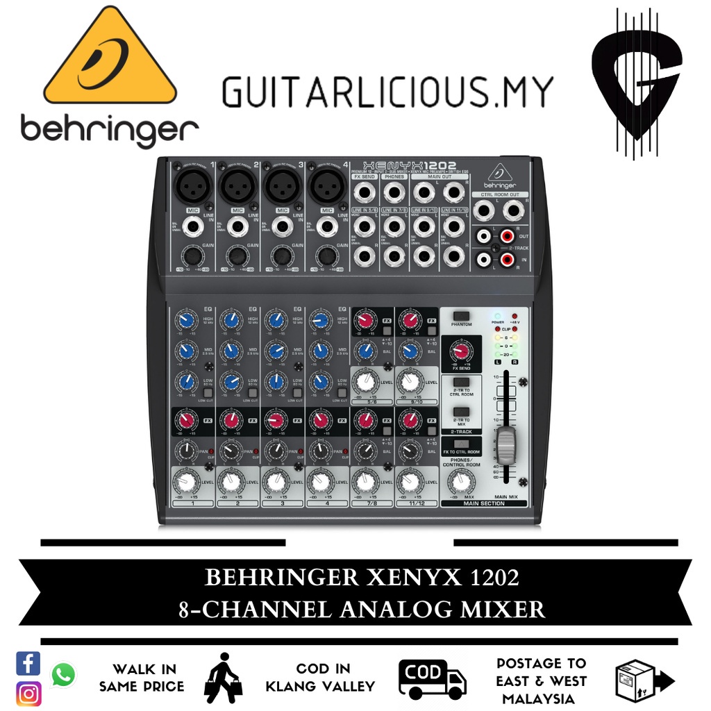 Behringer Xenyx 1202 8channel Analog Mixer (1202 / XENYX1202 / XENYX ) Shopee Malaysia