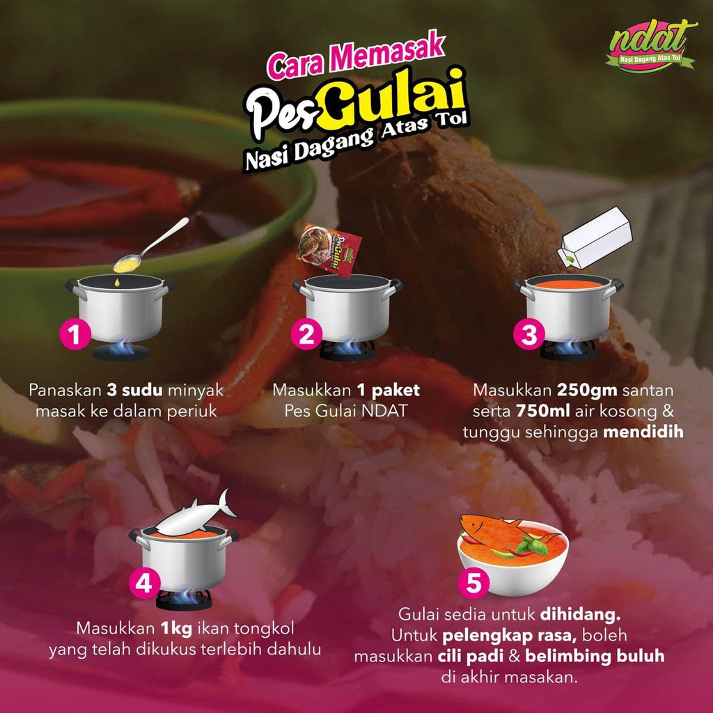 Pes Gulai Besar Nasi Dagang Atas Tol 500g Shopee Malaysia