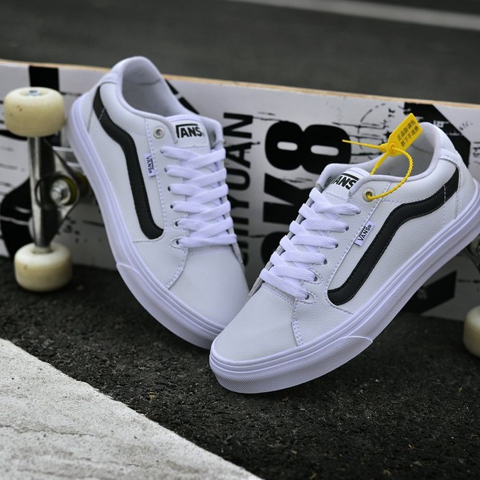 vans white leather