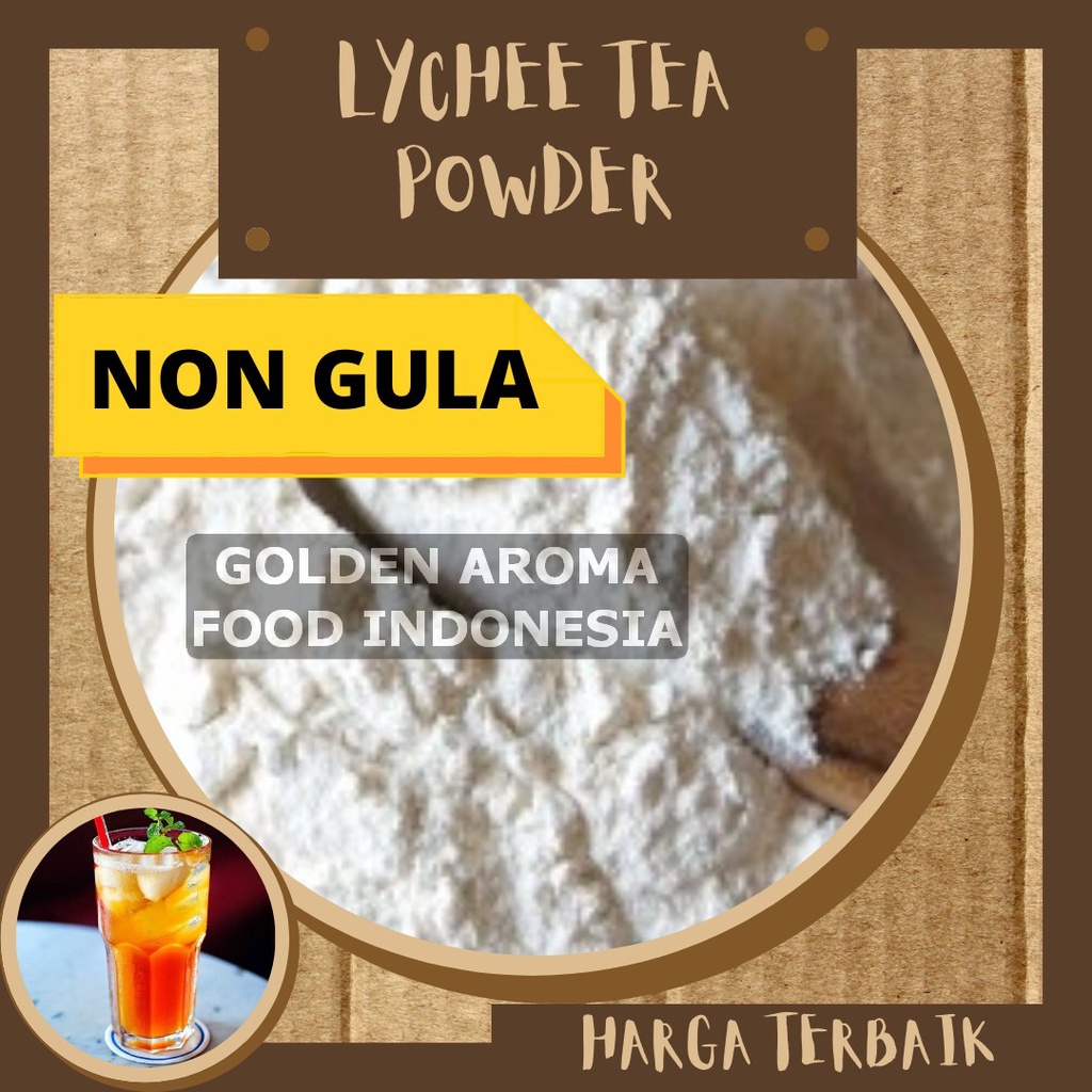 Lychee Tea Powder Flavored Drink Powder Non Sugar 1Kg Lychee Tea Flavored Drink Powder Non Sugar Kiloan Drinking Powder 1 Kg Contemporary Boba Assorted Instant Tasty Best Halal Premium Shop Distributor Not 500 Javaland Verlin Plain