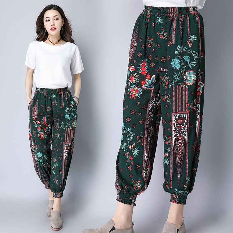 summer cotton pants for ladies