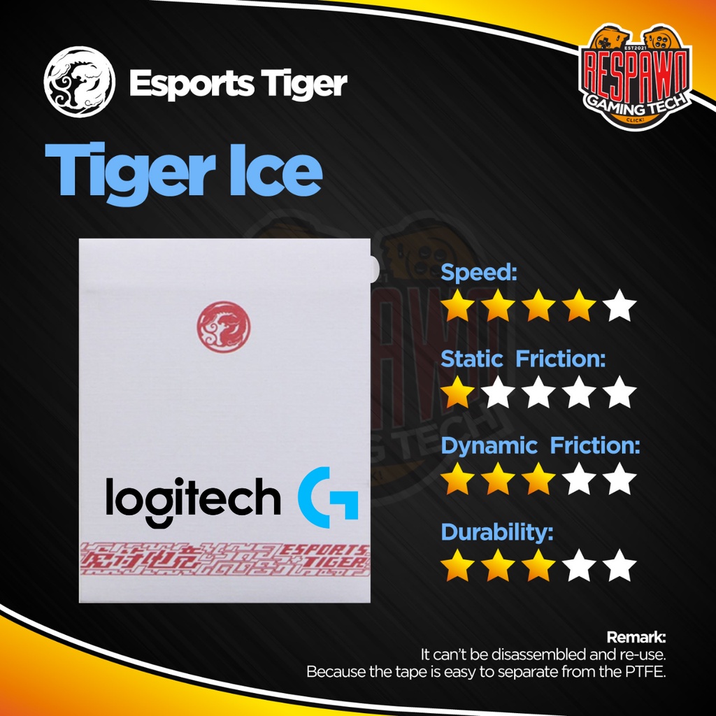 Esports Tiger ICE Skates - Logitech Mouse