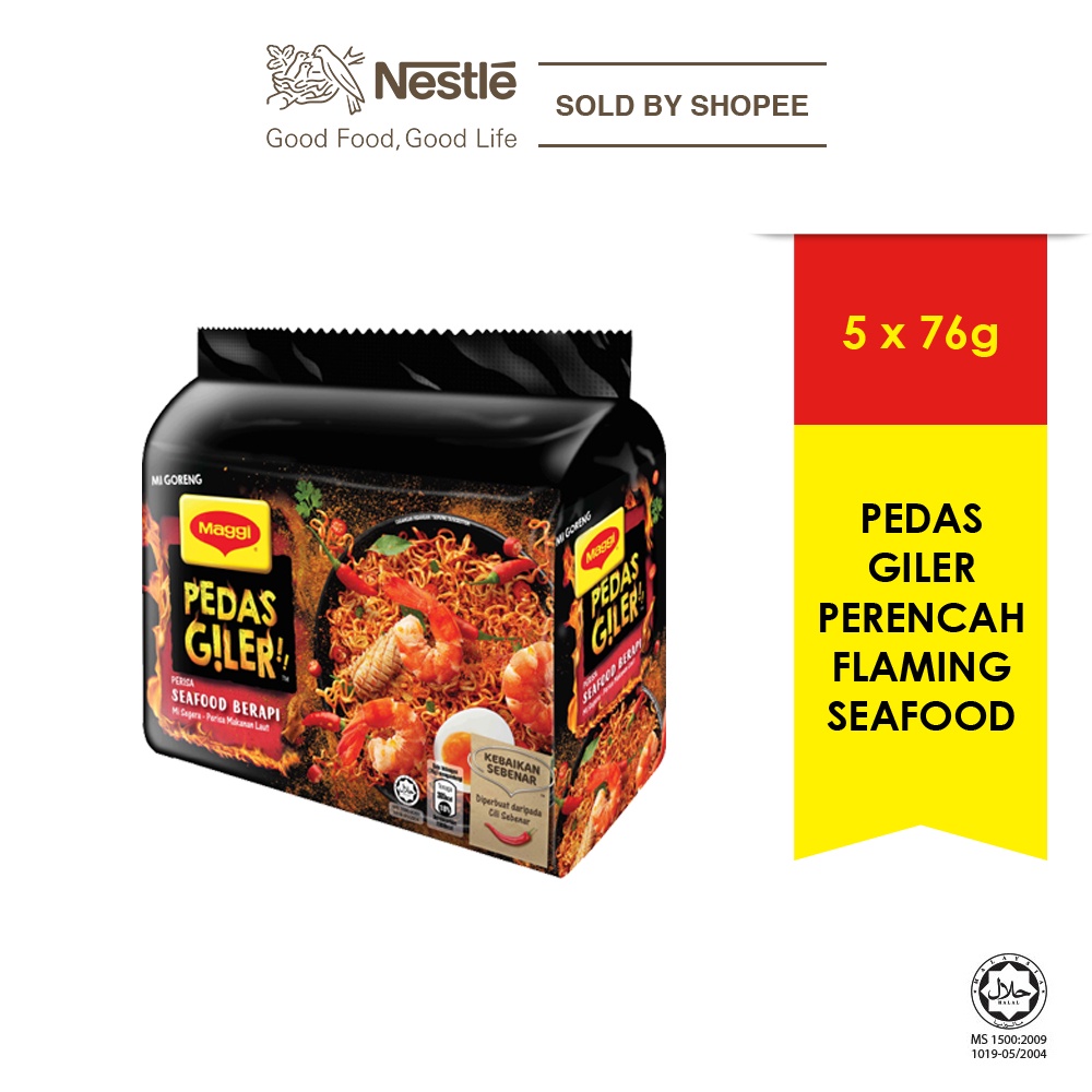 Maggi Pedas Giler Perencah Ayam Bakar 76g X 5 Packs Shopee Malaysia