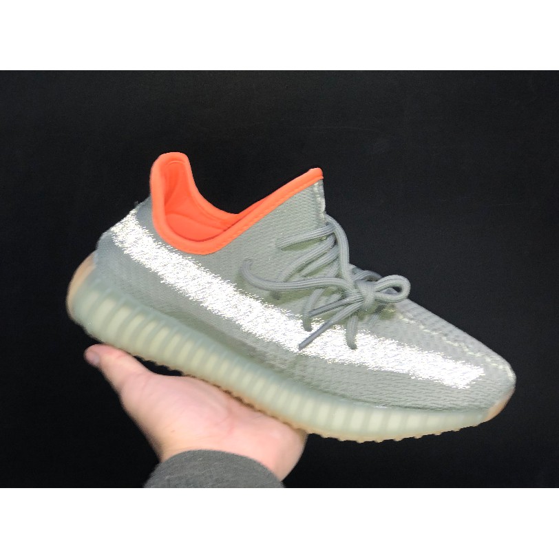 green and orange yeezys