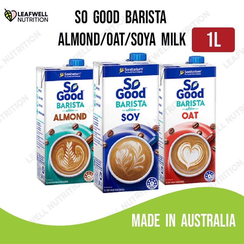 SANITARIUM So Good Barista Almond Milk 1L / Oat Milk / Soya Milk Susu Badam / Susu Oat / Susu
