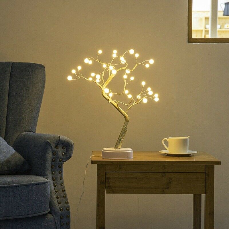 Creative Led Desk Tree Lamp_Copper wire Table Lamps Shopee Malaysia