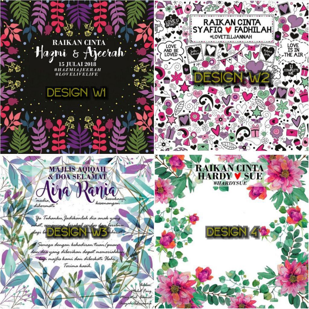 Bunting Banner Backdrop Wedding Kahwin Birthday Hari Jadi Dan