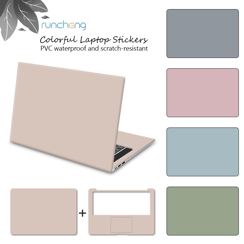 Solid Color Laptop Skin Morandi Grey Laptop Sticker 1017 Inch PVC