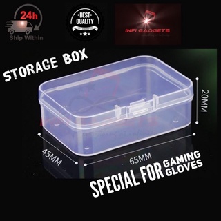 Transparent Storage Box For Mobile Game Finger Sleeve Small Box / Kotak Simpanan Plastik Untuk Sarung Jari Gaming