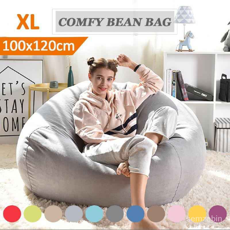 2021 New Year CNY S/M/L/XL Readymade Bean Bag Sofa Cover bean beg Sofa