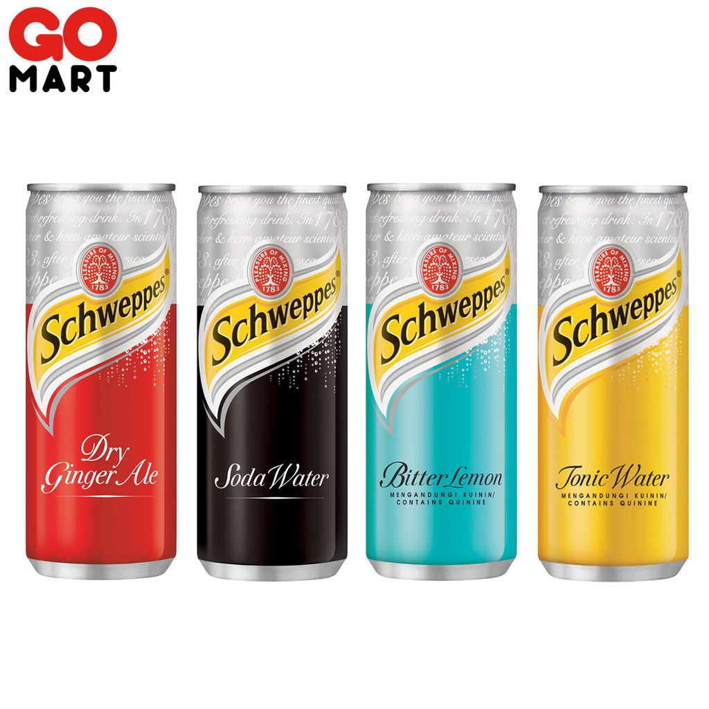SCHWEPPES Soda Water/Tonic Water/Ginger Ale/Bitter Lemon (320ml