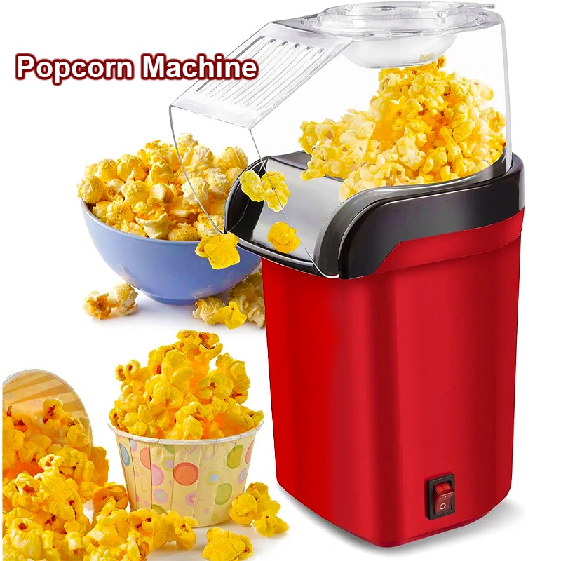 Electric Popcorn Maker Hot Air Blowing Popper Household Automatic Machine Pop Corn Mesin