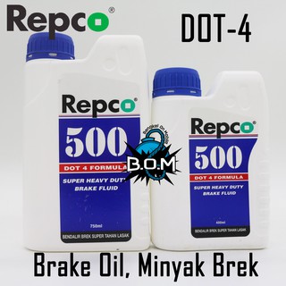 Repco Dot-4 Brake Oil, Minyak Brek (Putih), Dot 4 Brake Oil (White), Brake Fluid [400ml&750ml]