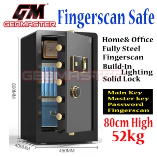 GEOMASTER Digital Fingerprint Fire Resistant Safe Box / Fingerscan Safety Box Large Safe box - 52kg