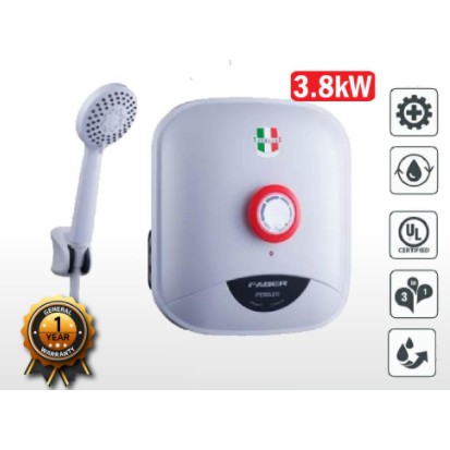 MANDIAN AIR PANAS SEJUK BILIK AIR FABER INSTANT WATER HEATER BATHING FWH PEBBLES SERIES NON-PUMP RAIN HAND SHOWER HEAT