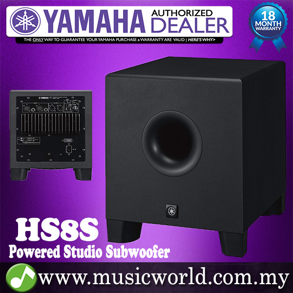 Yamaha HS8S 8" Powered Studio Subwoofer Speaker 150W 8" Speaker