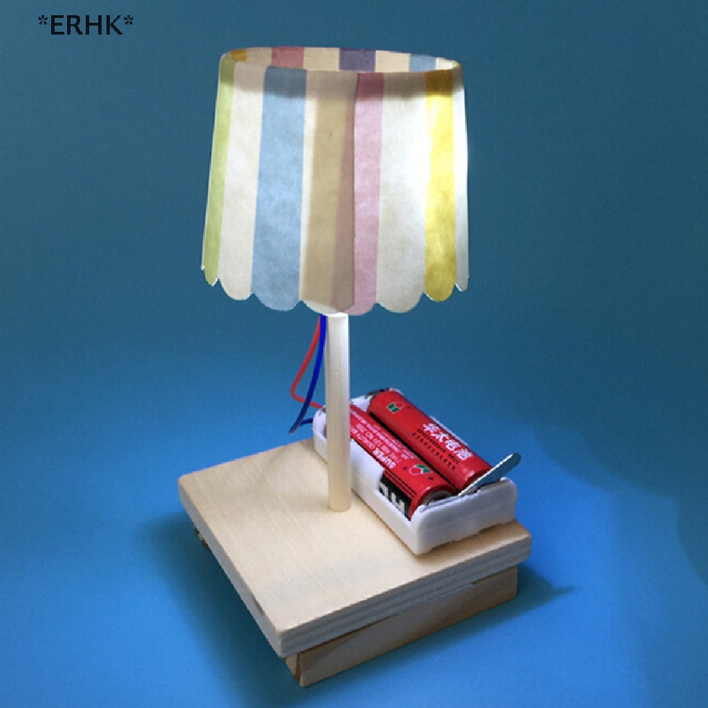 [[ERHK]] Kids Science Experiment DIY Toys Mini Wooden Table Lamp Gizmo Toys Set [Hot Sell]