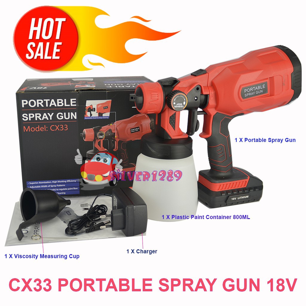 OFFER!!PORTABLE SPRAY GUN CX33(CORDLESS) CX31(WITH WIRE) Shopee Malaysia