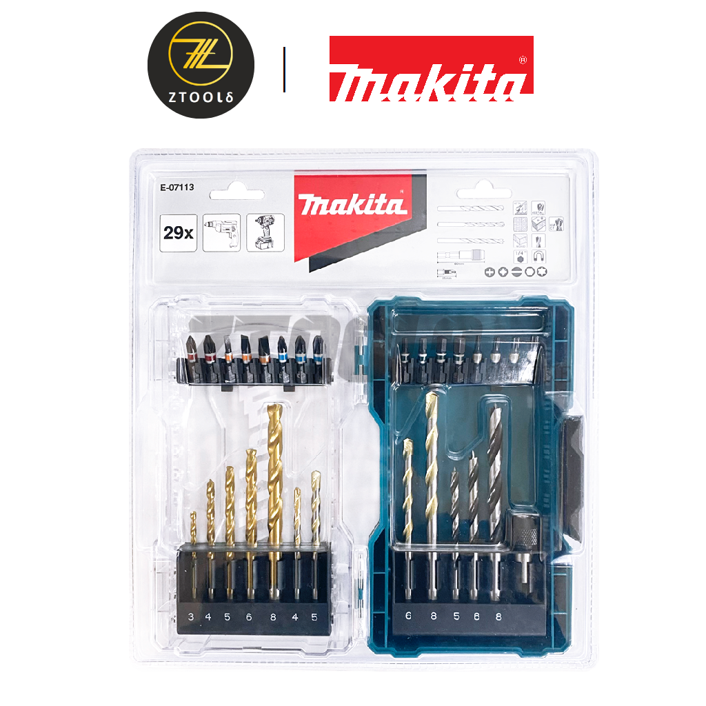 Makita 29PCS Screw Bits & Drill Bit Set Combination Straight Shank Sets