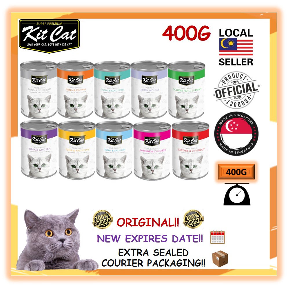 🌟100% ORIGINAL🌟 KIT CAT CAN Wet Food / MAKANAN KUCING /WET FOOD 400g ...