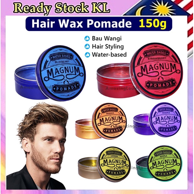 Pomade Hair Wax Magnum Styling Gel Bau Wangi Strong Hold Water Based Rambut Suavecito Minyak Lelaki 150g 强力定型发蜡头发油